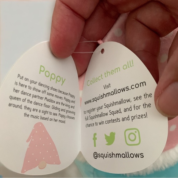 Retired New with tags Poppy Gnome 8in Squishmallows - Picture 4 of 10